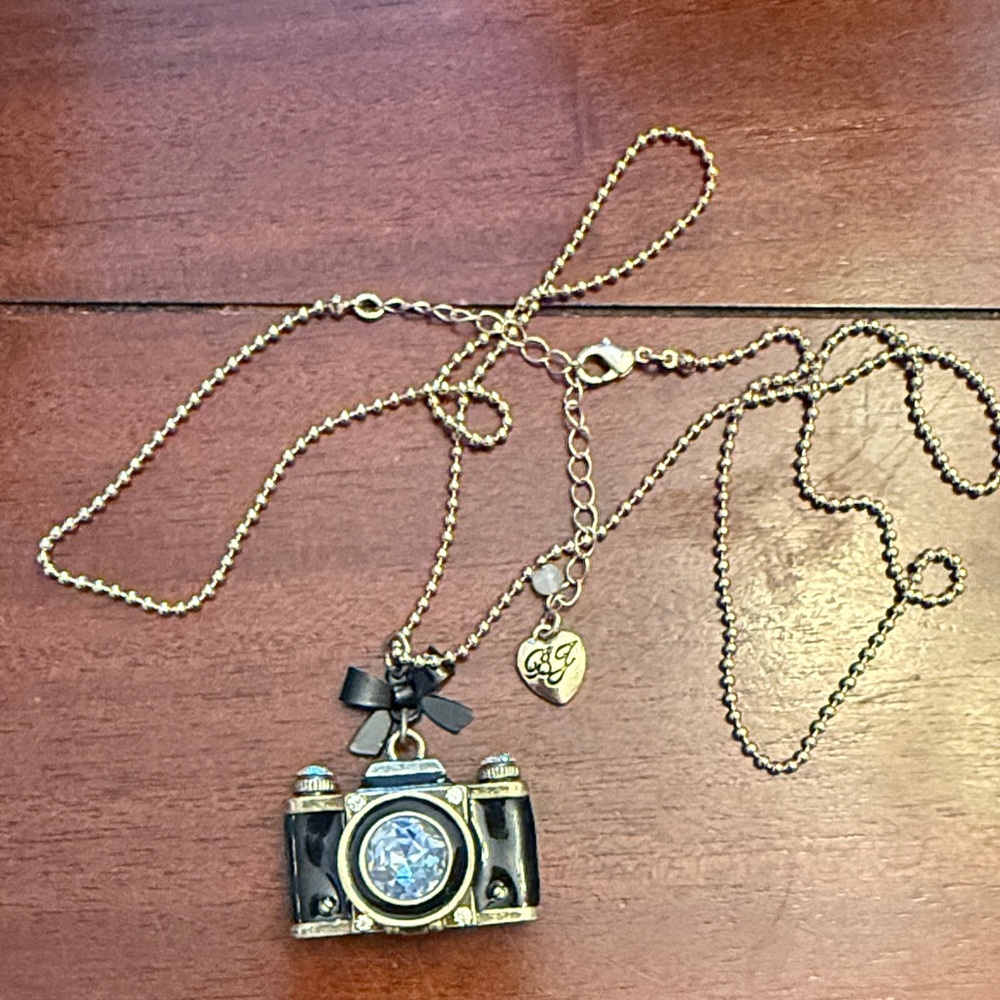 Betsey Johnson Camera Necklace Super Cute, Great Condition